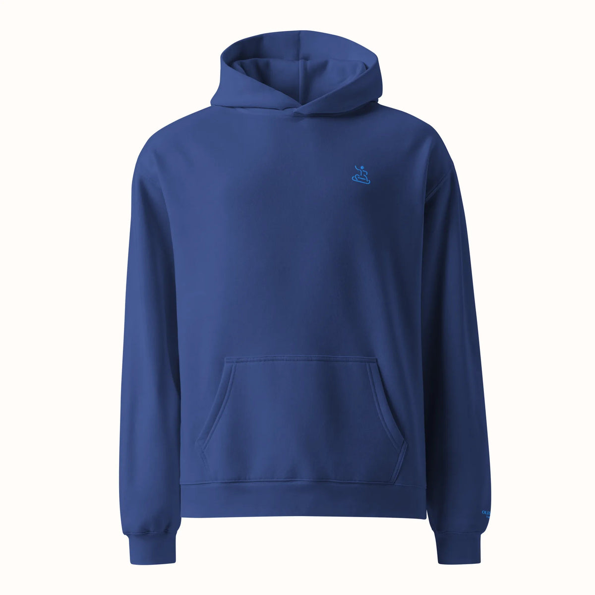 OT Heritage Winter Hoodie, Vorderansicht simpler blauen Winter Hoodie